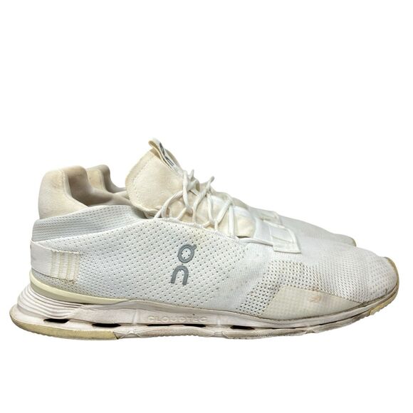 On Cloudnova Sneakers Mens 10 White Running Shoes CloudTec Athletic Casual Gym
